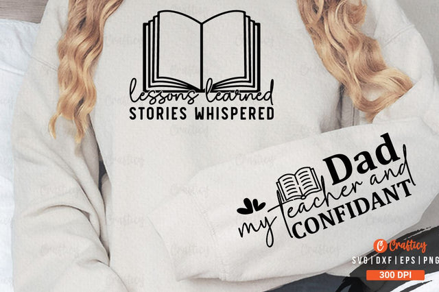 Lessons learned stories whispered Sleeve SVG Design SVG Designangry 