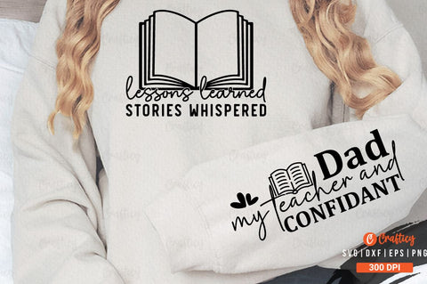 Lessons learned stories whispered Sleeve SVG Design SVG Designangry 