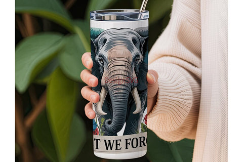Lest We Forget Elephant 20oz Tumbler Sublimation DesignSVG 