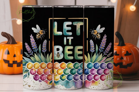 Let It Bee 20oz Tumbler Wrap Sublimation PixelChick 