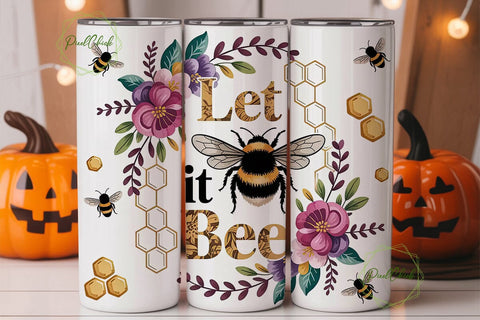 Let It Bee 20oz Tumbler Wrap Sublimation PixelChick 