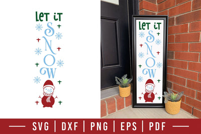 Let It Snow | Christmas Porch Sign SVG SVG CraftLabSVG 