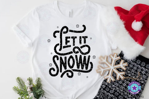 Let it snow, Christmas Quote SVG Design, Christmas Sublimation SVG FiveStarCrafting 