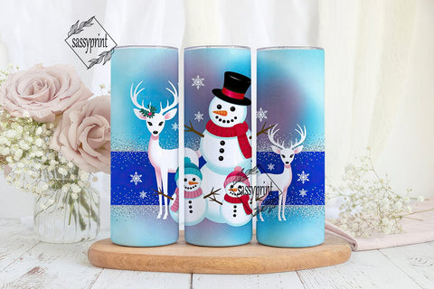 Let It Snow Christmas Tumbler Wrap Sublimation sassyprint 