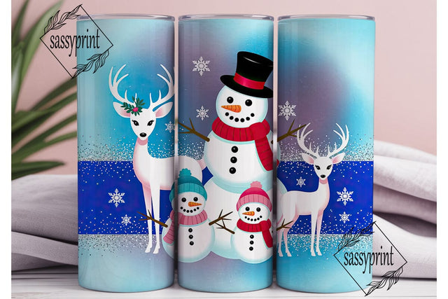Let It Snow Christmas Tumbler Wrap Sublimation sassyprint 