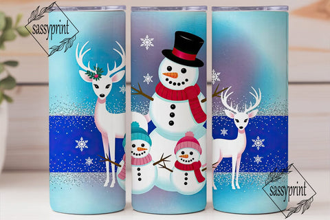 Let It Snow Christmas Tumbler Wrap Sublimation sassyprint 
