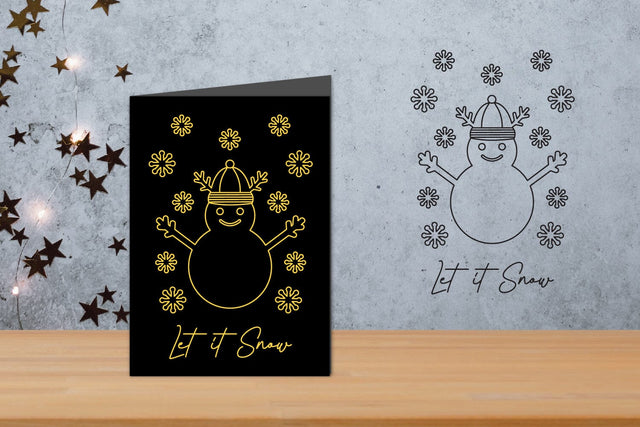 Let it snow Foil Quill, Single Line SVG SVG zafrans studio 
