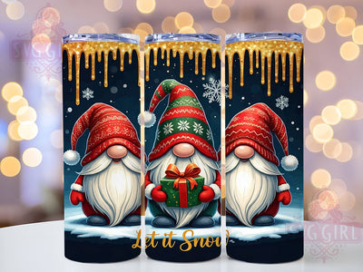 Let It Snow Gnome Tumbler, Christmas Gnomes Wrap, 20oz Sublimation Design, Digital Download, Holiday Gnome Print, Winter Decor, Cute Gnome Tumbler Sublimation SvggirlplusArt 