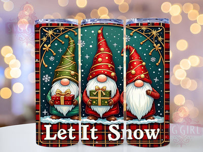 Let It Snow Gnome Tumbler, Christmas Gnomes Wrap, 20oz Sublimation Design, Digital Download, Holiday Gnome Print, Winter Decor, Cute Gnome Tumbler Sublimation SvggirlplusArt 
