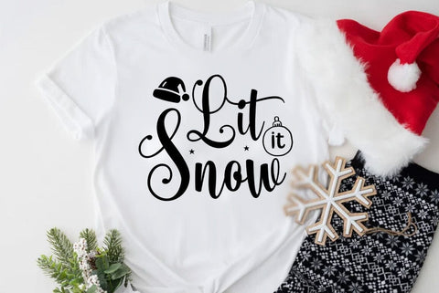 Let it snow, Retro Christmas Tree SVG PNG, Christmas Png, Girly Christmas Svg Png, Christmas Shirt Design Svg Png, Christmas Sublimation Digital Download SVG FiveStarCrafting 