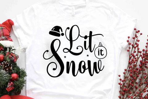 Let it snow, Retro Christmas Tree SVG PNG, Christmas Png, Girly Christmas Svg Png, Christmas Shirt Design Svg Png, Christmas Sublimation Digital Download SVG FiveStarCrafting 