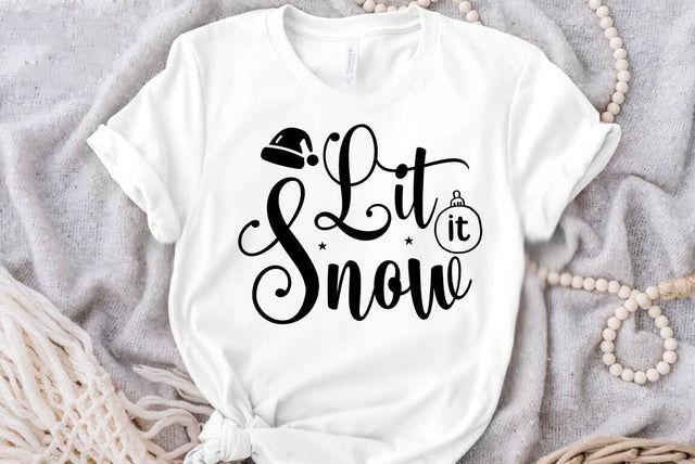 Let it snow, Retro Christmas Tree SVG PNG, Christmas Png, Girly Christmas Svg Png, Christmas Shirt Design Svg Png, Christmas Sublimation Digital Download SVG FiveStarCrafting 