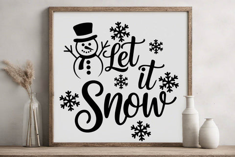 Let It Snow Snowman SVG – Festive Winter Design for Crafts SVG Silhouette School Blog Design Shop 