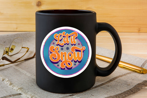 Let it snow Sticker Design Sublimation Regulrcrative 