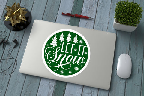 Let it snow Sticker Design Sublimation Regulrcrative 