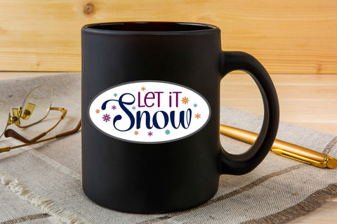 Let it snow Sticker Design Sublimation Regulrcrative 