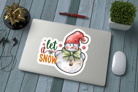 Let it snow Stickers Design Sublimation Regulrcrative 