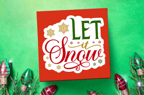 Let it snow Stickers Design Sublimation Regulrcrative 