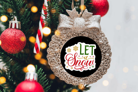 Let it snow Stickers Design Sublimation Regulrcrative 