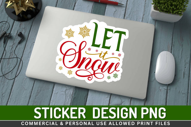 Let it snow Stickers Design Sublimation Regulrcrative 