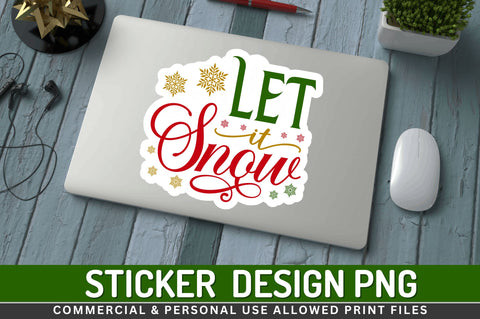 Let it snow Stickers Design Sublimation Regulrcrative 