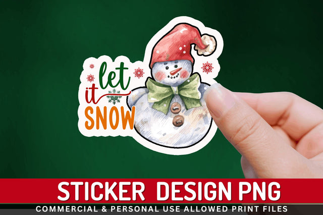 Let it snow Stickers Design Sublimation Regulrcrative 