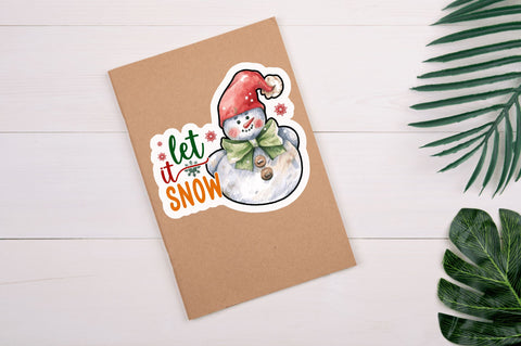 Let it snow Stickers Design Sublimation Regulrcrative 