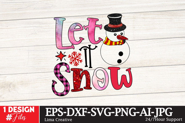 Let It Snow Sublimation PNG, Christmas Sublimation Design, Christmas SVG ,Christmas SVG Cut File,Christmas Clip Art ,Chriustmas T-shirt Design Sublimation Insomnia Std 