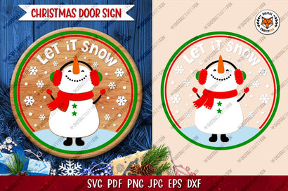 Let It Snow SVG, Christmas Snowman Headphones SVG SVG Digital Craftyfox 