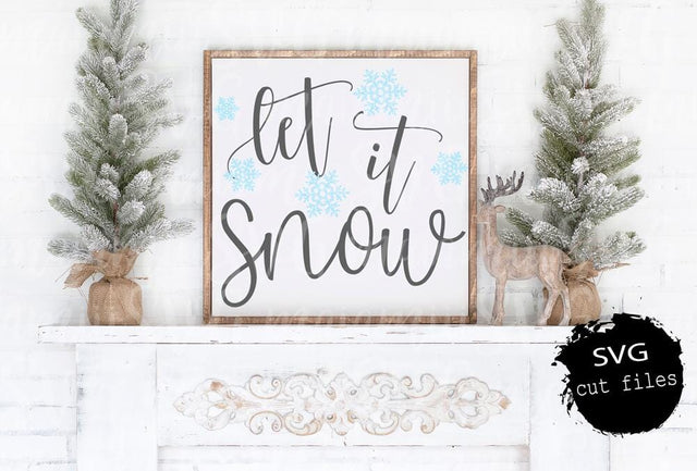 Let It Snow SVG, Snowflakes Svg, Christmas Svg, Christmas Sign Svg, Cricut, Silhouette SVG MaiamiiiSVG 