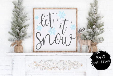 Let It Snow SVG, Snowflakes Svg, Christmas Svg, Christmas Sign Svg, Cricut, Silhouette SVG MaiamiiiSVG 