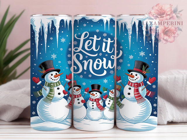 Let It Snowman Tumbler, Let It Snow, Christmas Snowflakes, Winter Snowman, Holiday Tumbler, 20oz Tumbler, Sublimation Design Sublimation Li Zamperini 