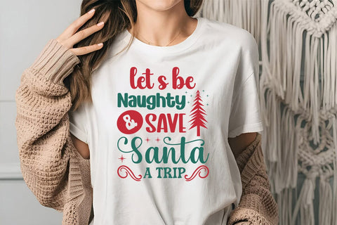 let s be naughty & save santa a trip SVG Angelina750 