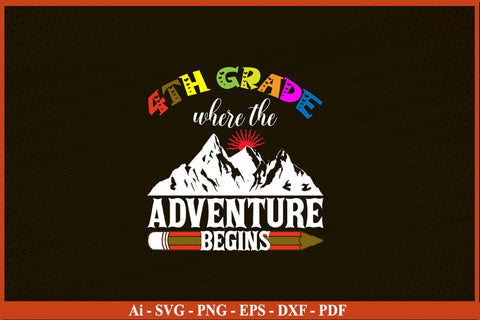 Let the 4th Grade Adventure Begin Fourth Grade Teacher T-Shirt SVG PNG SVG SVG Print File 