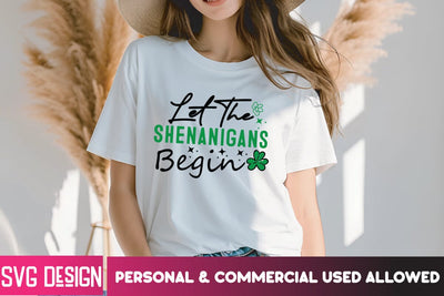 Let the Shenanigans Begin SVG Cut File, Let the Shenanigans Begin Sublimation PNG, St.Patrick's Day SVG Design , Happy St.Patrick's Day SVG Cut File SVG BlackCatsMedia 