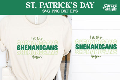 Let the Shenanigans Begin SVG, St Patrick's Day SVG SVG Carla C Designs 