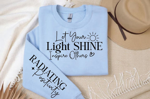 Let Your Light Shine Inspire Others Sleeve SVG Design, Inspirational sleeve SVG, Motivational Sleeve SVG Design, Positive Sleeve SVG SVG Regulrcrative 
