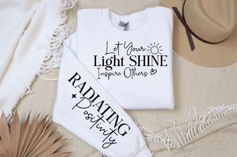 Let Your Light Shine Inspire Others Sleeve SVG Design, Inspirational sleeve SVG, Motivational Sleeve SVG Design, Positive Sleeve SVG SVG Regulrcrative 