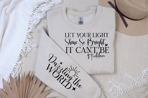 Let Your Light Shine So Bright It Sleeve SVG Design, Christian Sleeve SVG, Faith SVG Design, Jesus Sleeve SVG, Religious Sleeve SVG SVG Regulrcrative 