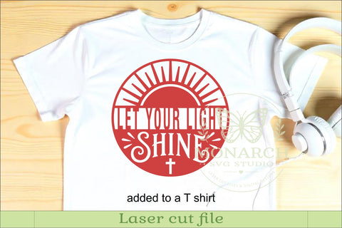 Let Your Light Shine SVG, Christian Wall Sign, Laser Cut SVG APInspireddesigns 