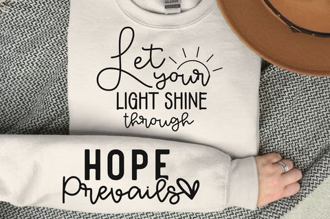 Let Your Light Shine Through Sleeve SVG Design, Inspirational sleeve SVG, Motivational Sleeve SVG Design, Positive Sleeve SVG SVG Regulrcrative 