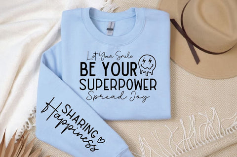 Let Your Smile Be Your Superpower Spread Joy Sleeve SVG Design, Inspirational sleeve SVG, Motivational Sleeve SVG Design, Positive Sleeve SVG SVG Regulrcrative 