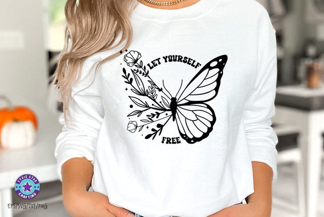 Let yourself free, Wildflower, Celestial SVG SVG FiveStarCrafting 