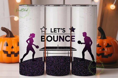 Let's Bounce Ping Pong 20oz Tumbler Wrap Sublimation PixelChick 