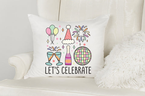 Let's Celebrate | Retro New Year Sublimation Sublimation CraftLabSVG 