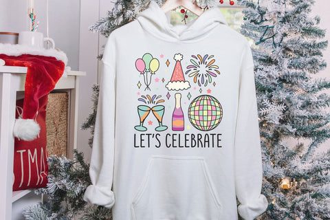 Let's Celebrate | Retro New Year Sublimation Sublimation CraftLabSVG 