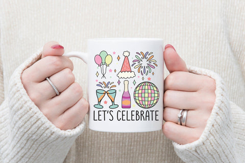 Let's Celebrate | Retro New Year Sublimation Sublimation CraftLabSVG 