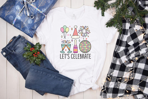 Let's Celebrate | Retro New Year Sublimation Sublimation CraftLabSVG 