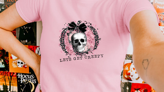 Let's Get Creepy PNG, Halloween Sublimation, Skull Bow PNG Sublimation So Fontsy VIP Design Shop 
