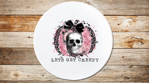 Let's Get Creepy PNG, Halloween Sublimation, Skull Bow PNG Sublimation So Fontsy VIP Design Shop 